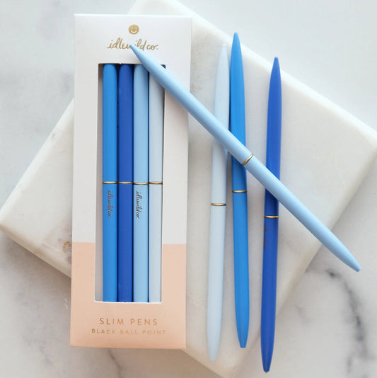 Slim Ball Point Pens Set by Idlewild Co.
