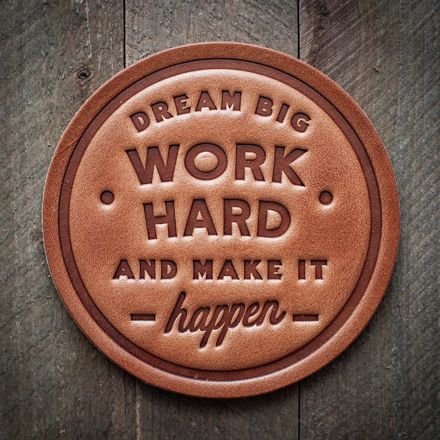 Leather Coaster (Multiple Designs)