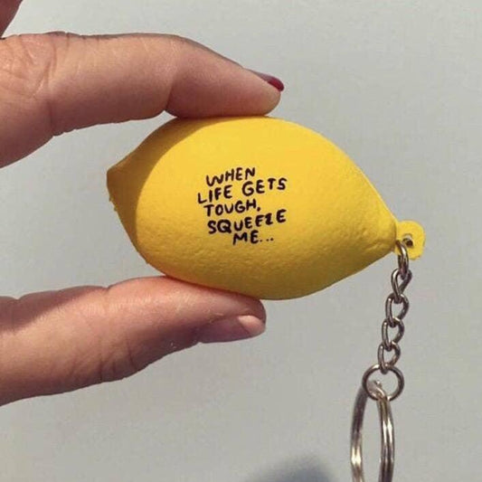 Lemon Stress Ball Keychain