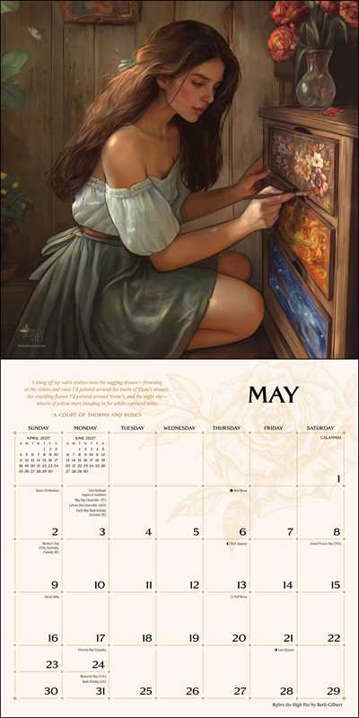 Court of Thorns and Roses Officially Licensed Fan Art 2027 Wall Calendar