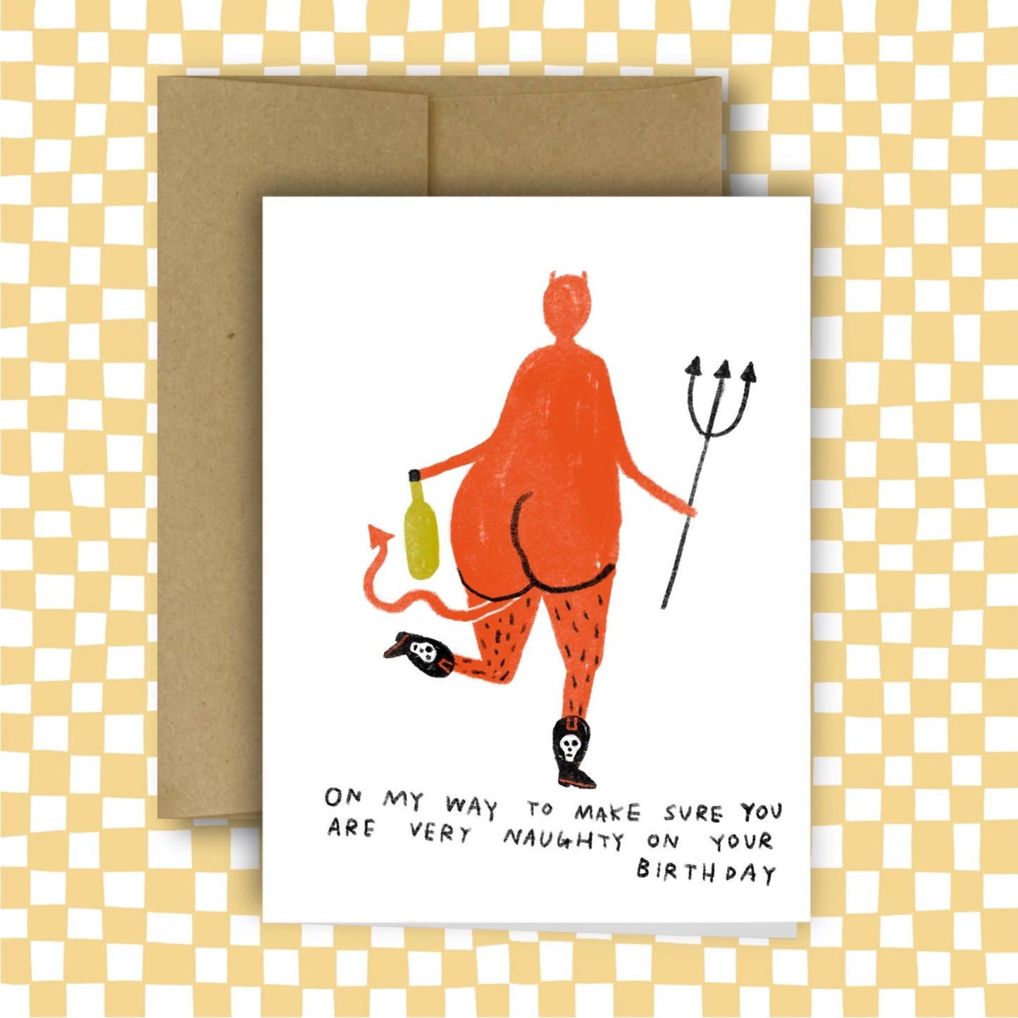 NAUGHTY BIRTHDAY Greeting Card