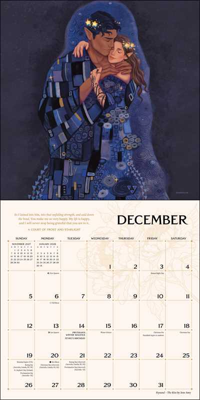 Court of Thorns and Roses Officially Licensed Fan Art 2027 Wall Calendar