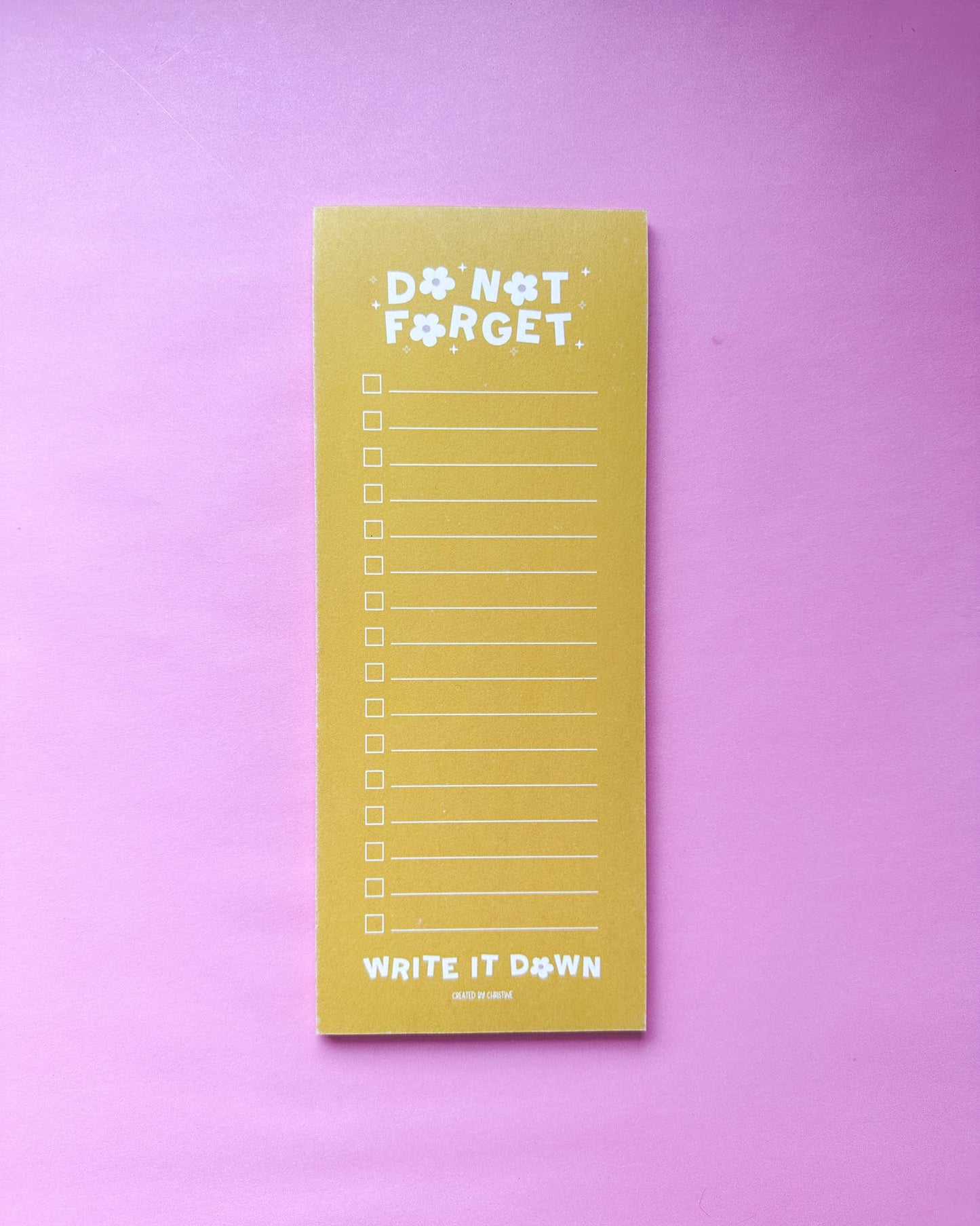 'Do Not Forget' Taskpad Planner