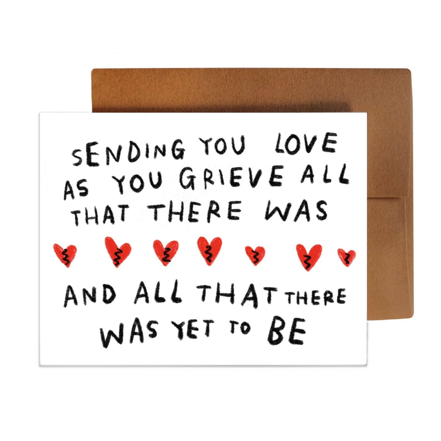 SENDING YOU LOVE AS YOU GRIEVE ALL THAT THERE WAS card