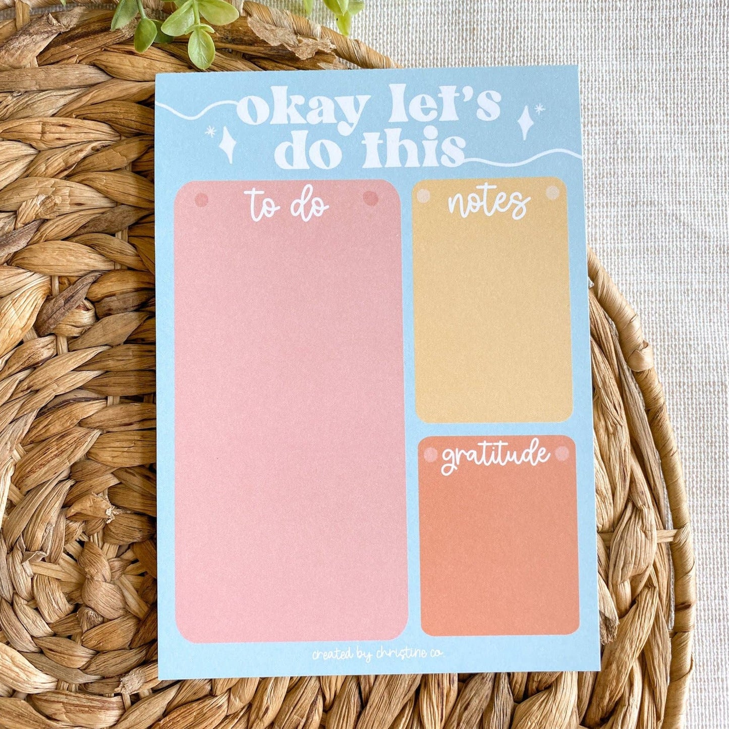 'Okay Let's Do This' Notepad