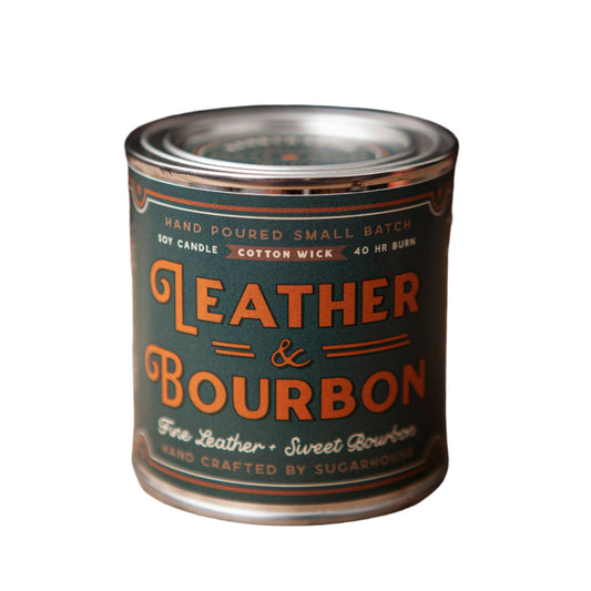 Leather & Bourbon Soy Candle