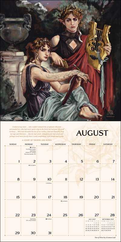 Court of Thorns and Roses Officially Licensed Fan Art 2027 Wall Calendar