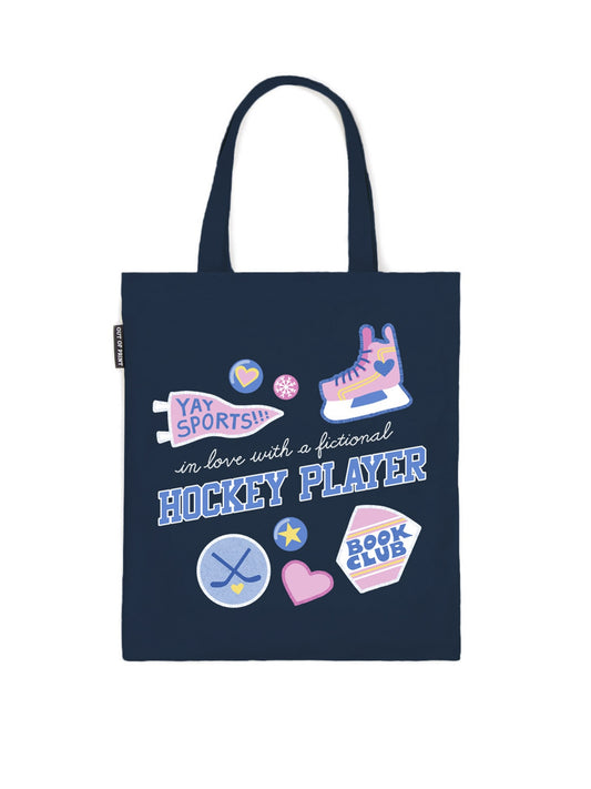 In Love with a Fictional Hockey Player Tote Bag