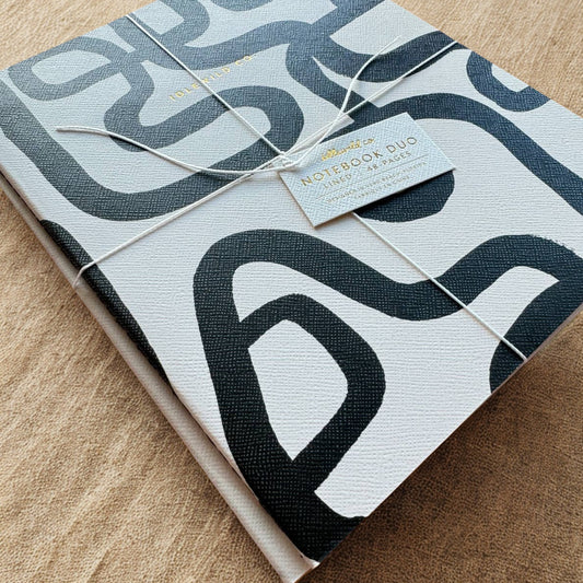 Black & White Squiggle Notebook Duo by Idlewild Co.