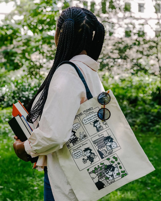 How I Spend Money Tote Bag