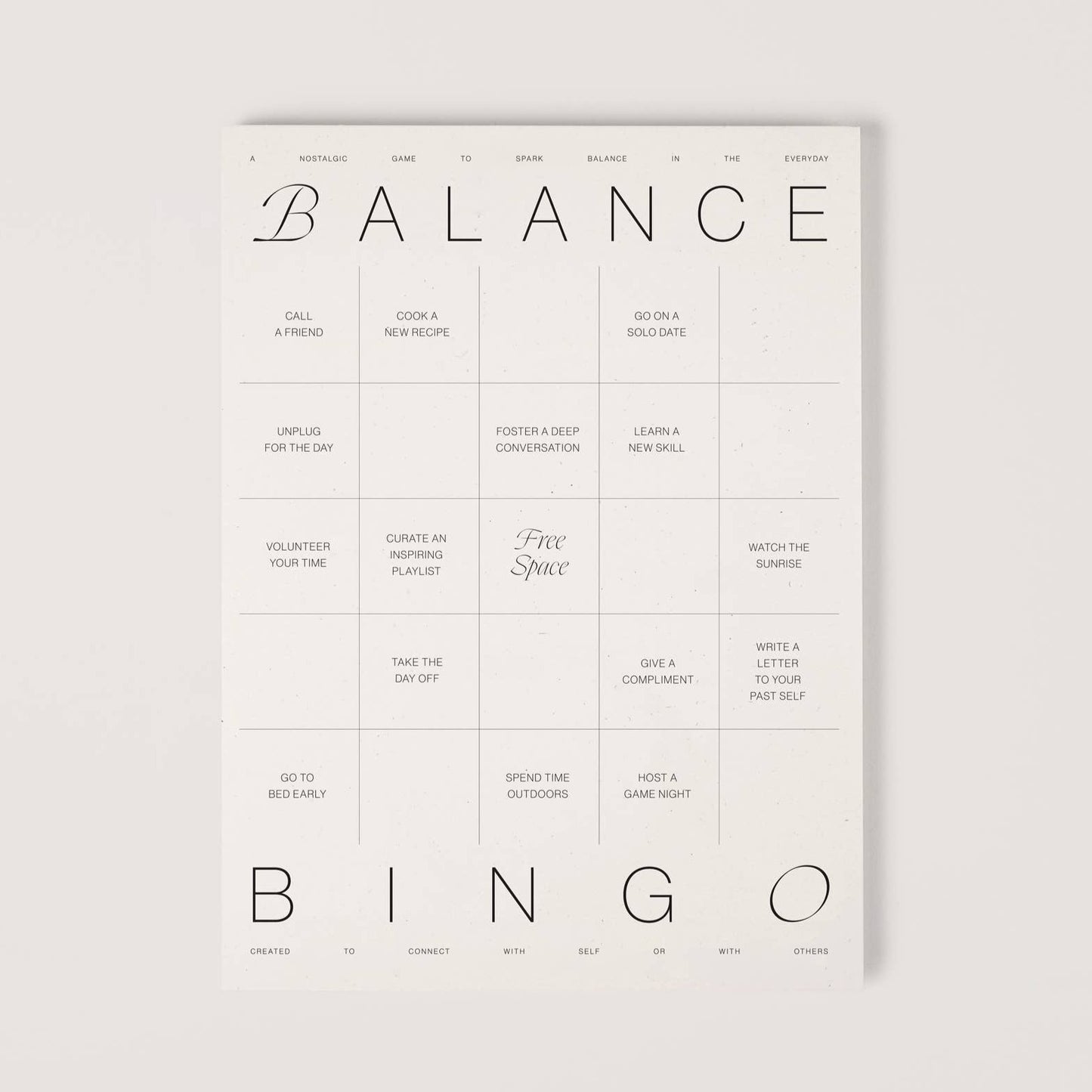 Balance Bingo Pad