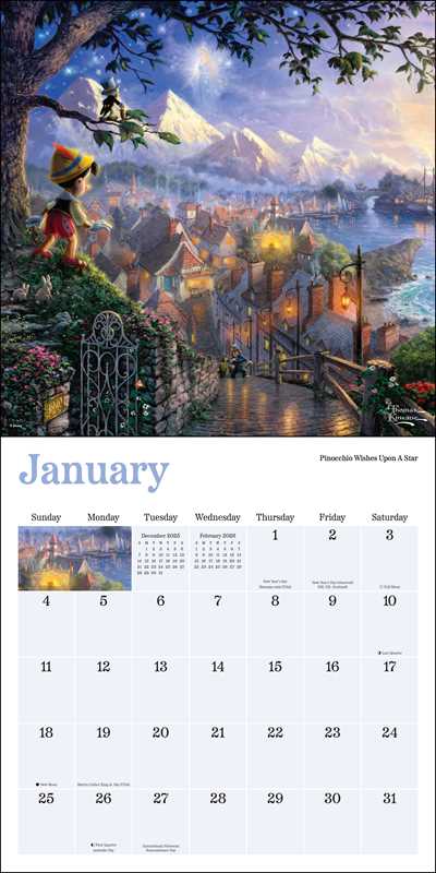 Disney Dreams Collection by Thomas Kinkade Studios 2026 Wall Calendar by Thomas Kinkade