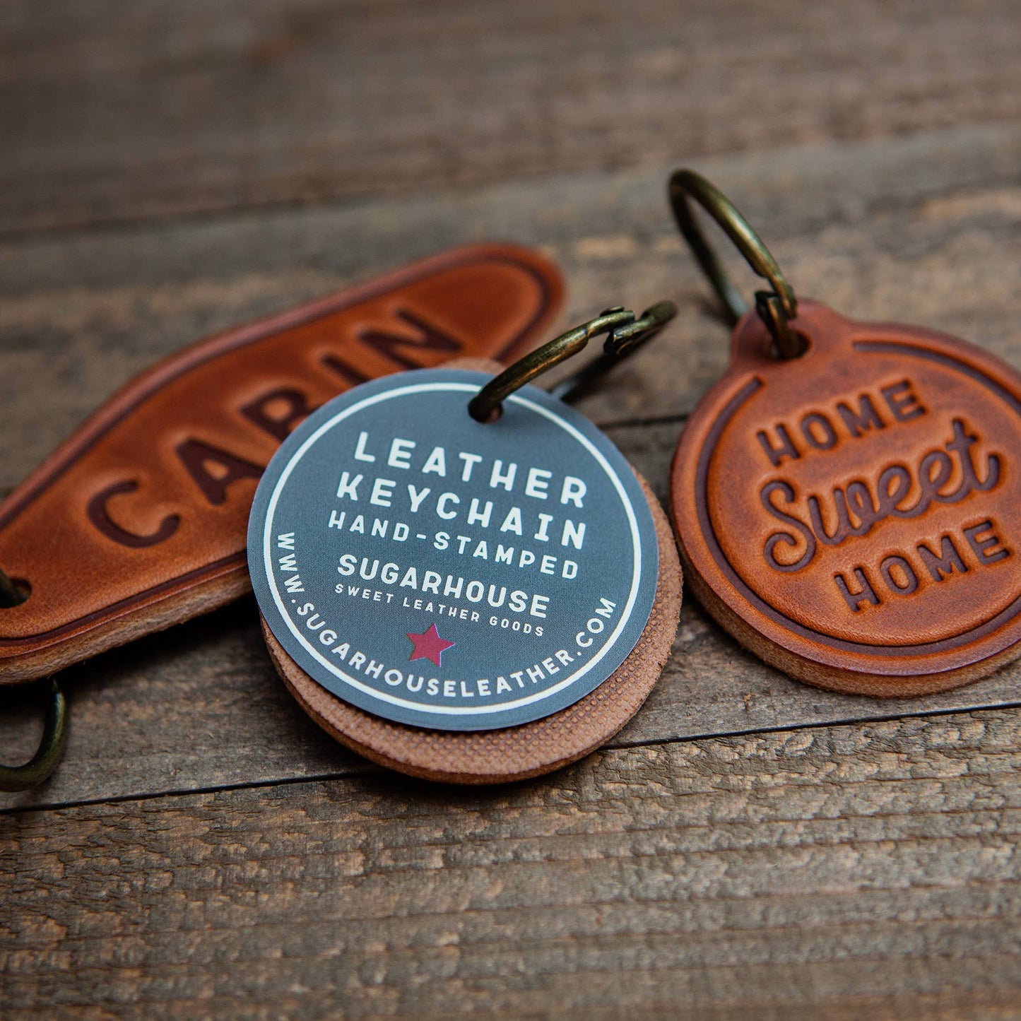 San Diego Leather Keychain