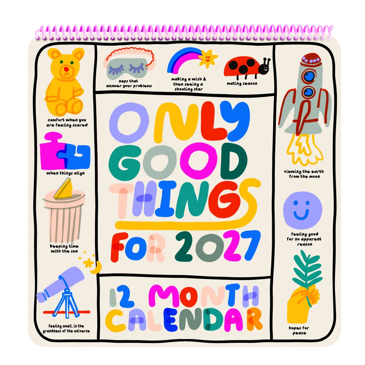 2027 Only Good Things 12-Month Wall Calendar by People I've Loved