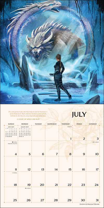Court of Thorns and Roses Officially Licensed Fan Art 2027 Wall Calendar