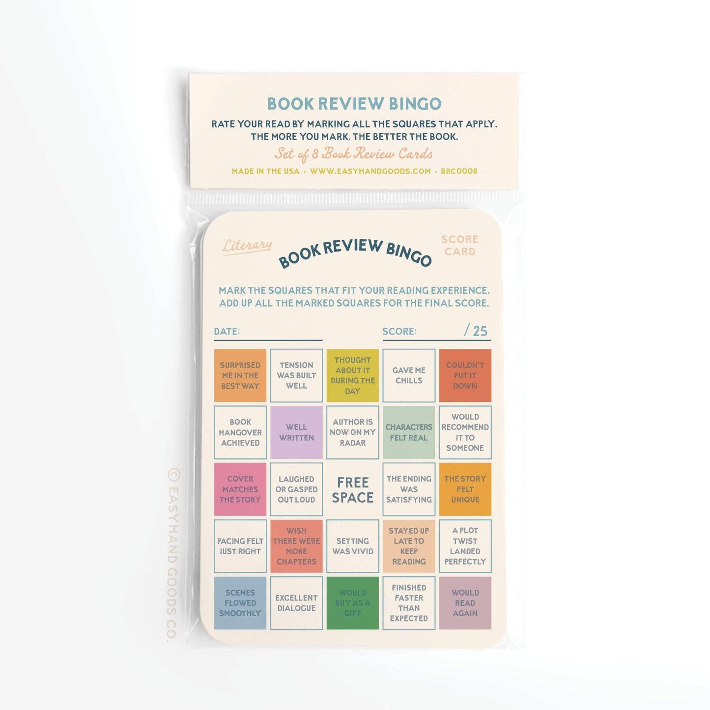 Book Review Bingo Card Set