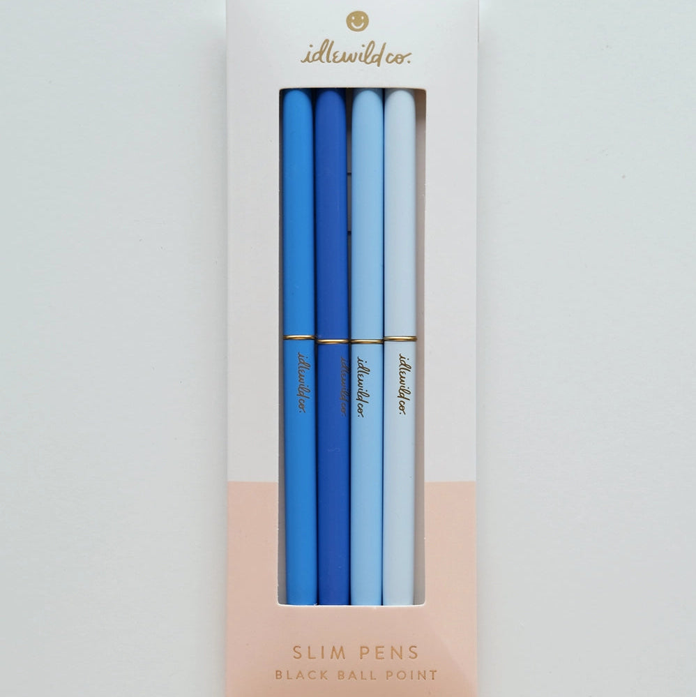 Slim Ball Point Pens Set by Idlewild Co.